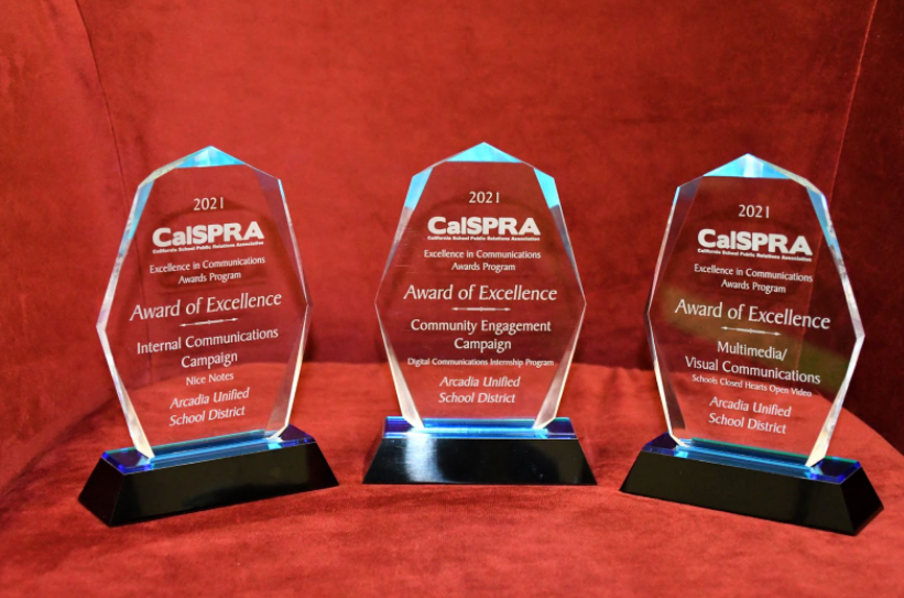 Arcadia Unified Communications Team Wins Statewide Calspra Awards