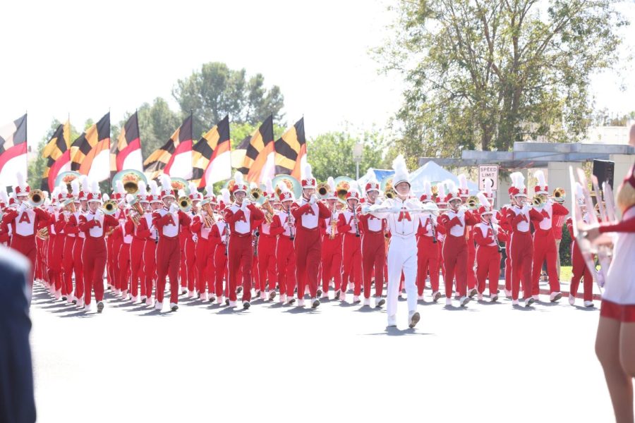 Brief: Marching Band and Color Guard at Mt. Carmel Band Review and Field Tournament