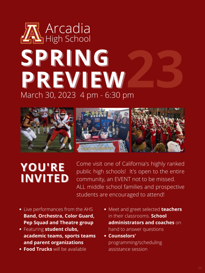Arcadia High Welcomes Visitors to School Spring Preview Showcase