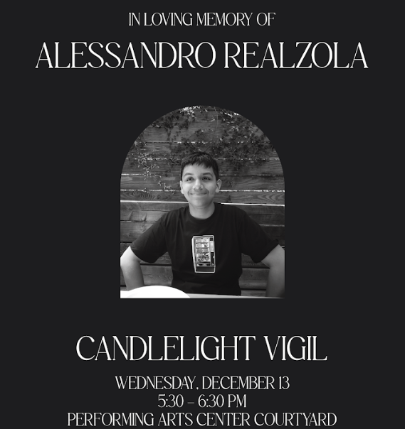 Alessandro will be honored in a candlelight vigil on Wednesday, Dec. 13.
