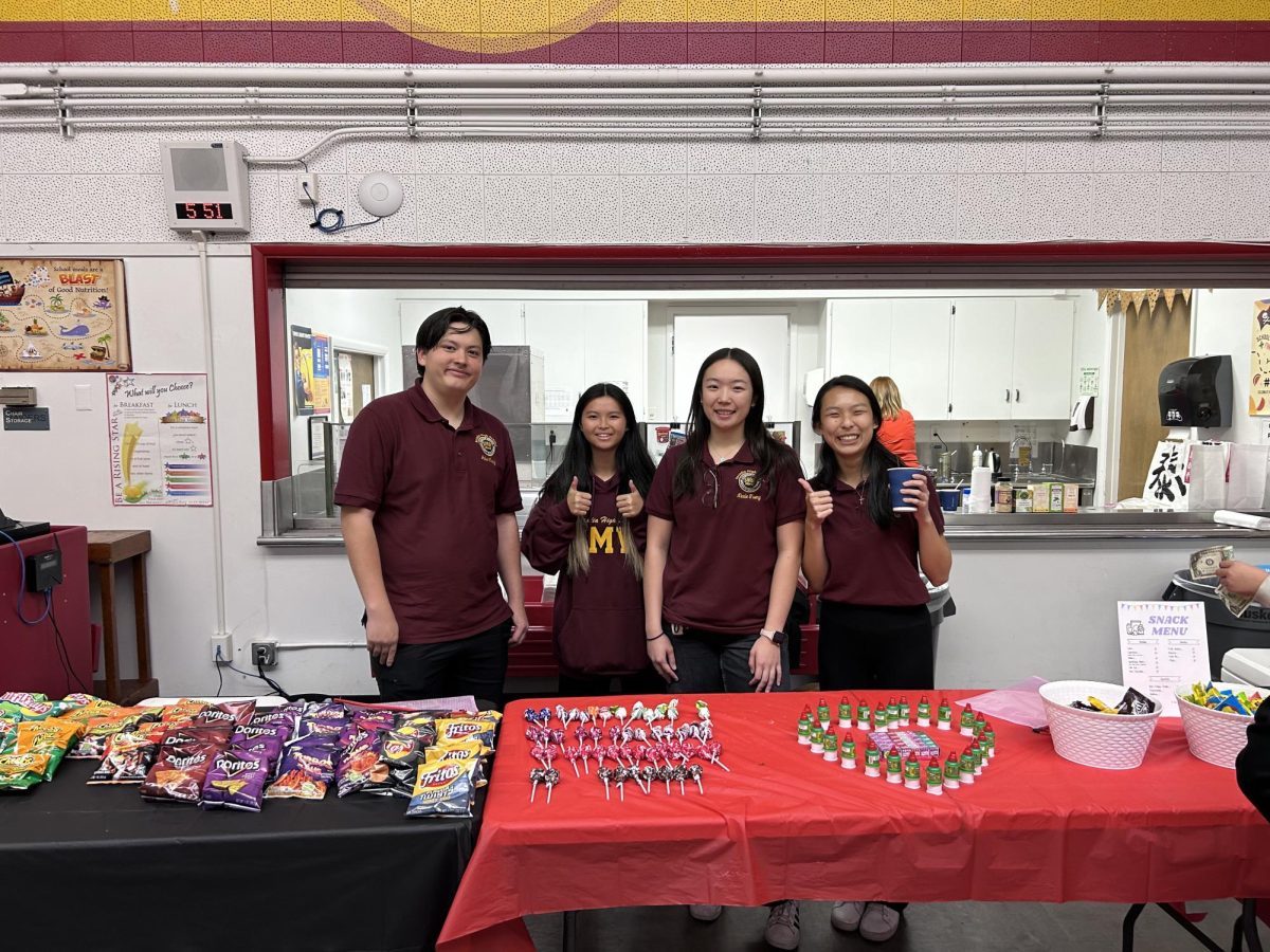 SMW Members volunteering to help run Bingo Night at Hugo Reid Elementary School