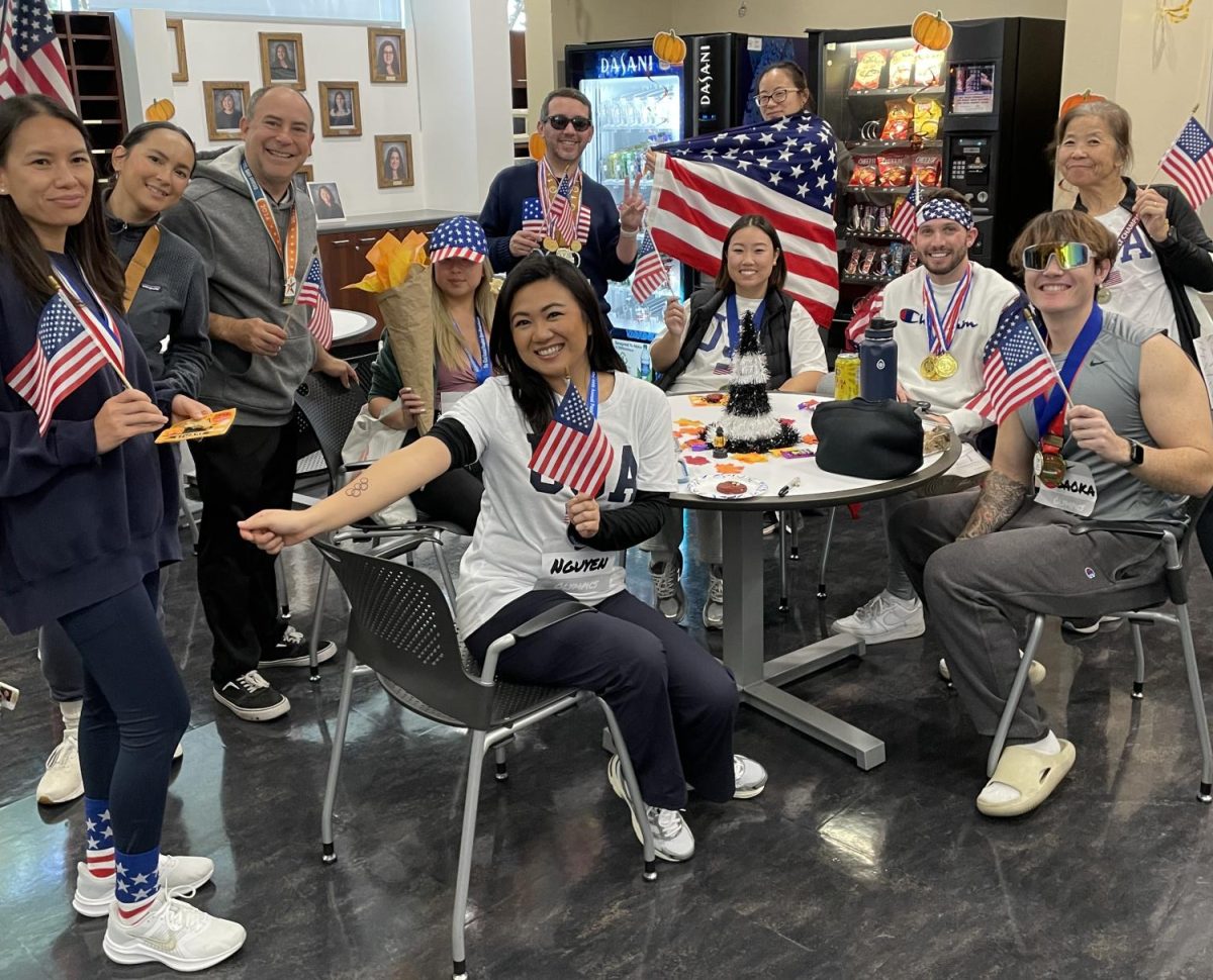 The AHS Science Department pictured in their costumes as Olympic athletes