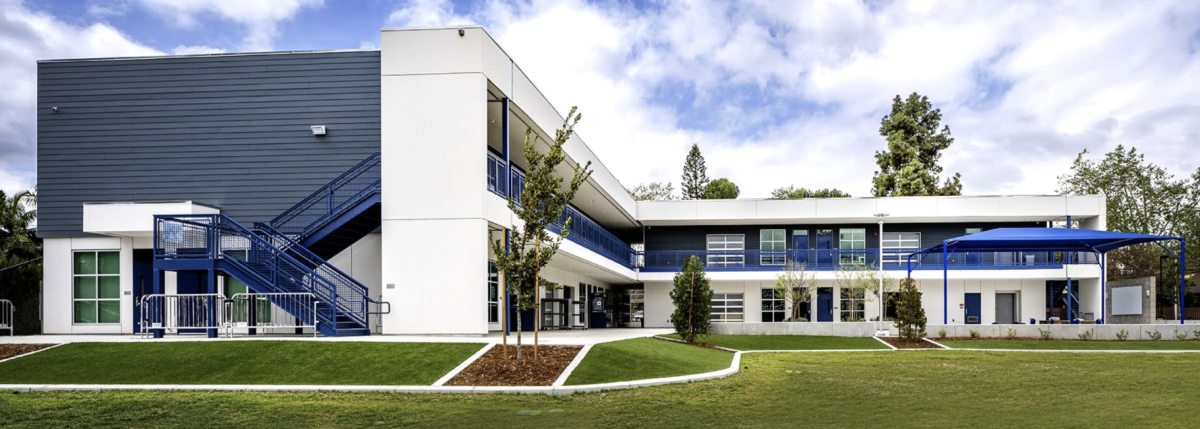 New classroom building at Holly Avenue, funded by Measure I (2006). 

