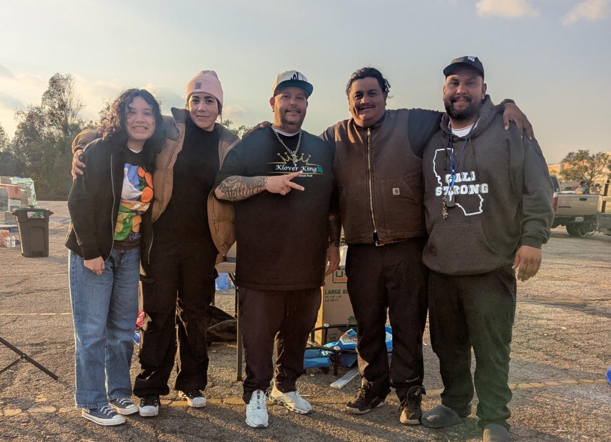 Left to right: Arcadia Quill staff writer Sophia Nunez, Adriana Young, Christopher Bailey, Jimmy Medina, and Jerry Martinez. 