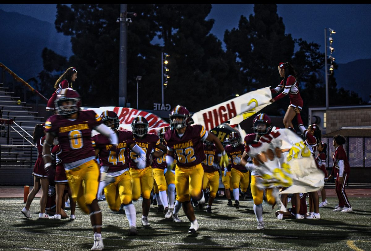 The team charges fiercely through the poster