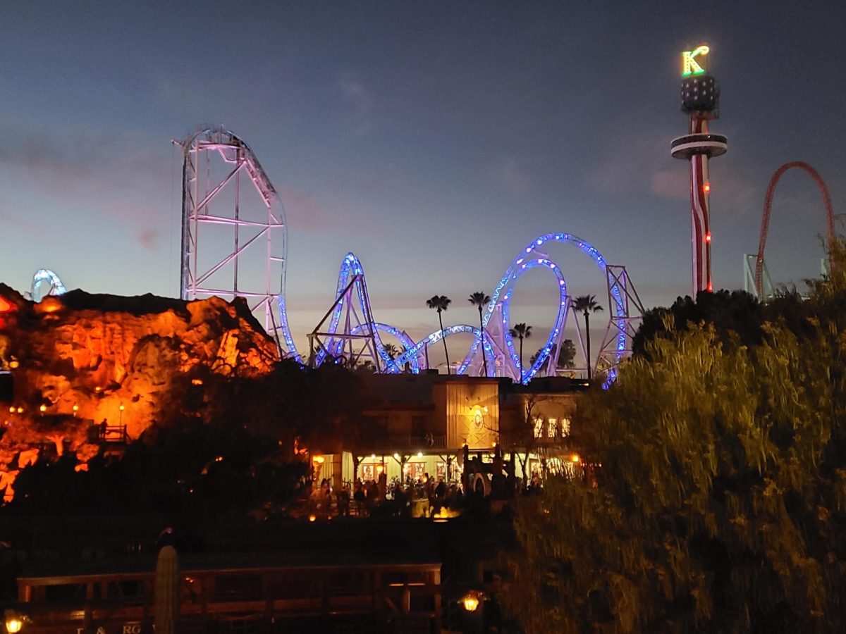 From the Silver Bullet, the lights on Hangtime could be seen glowing.