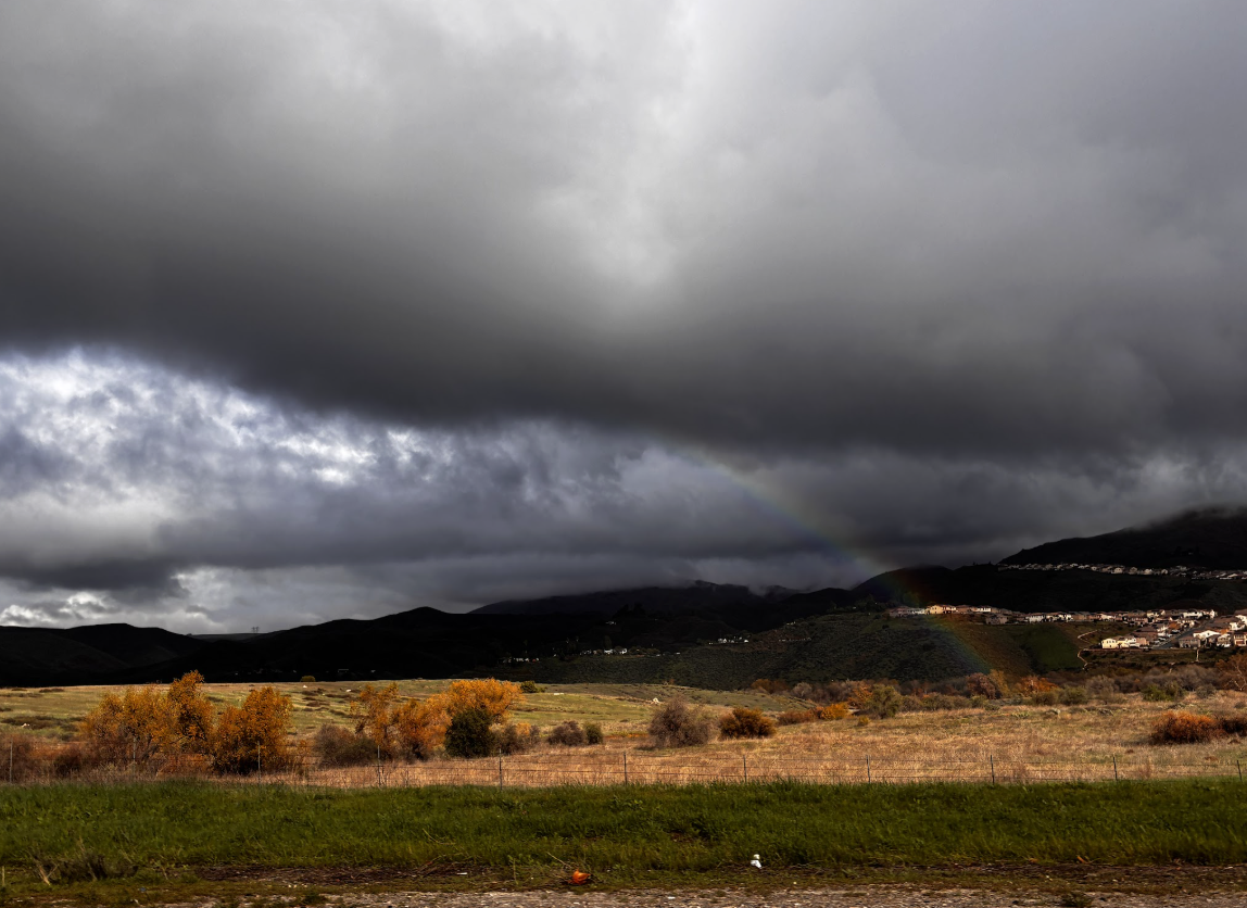 Jan. 2, 2026: A rainbow appears on the farmlands of San Diego