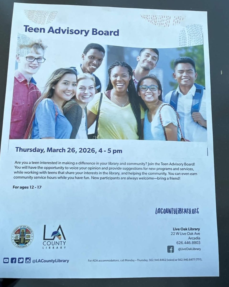 Live Oak Library Presents an Opportunity: Teen Advisory Board