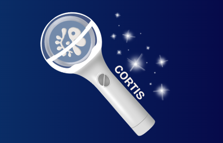 A graphic of the CORTIS lightstick.