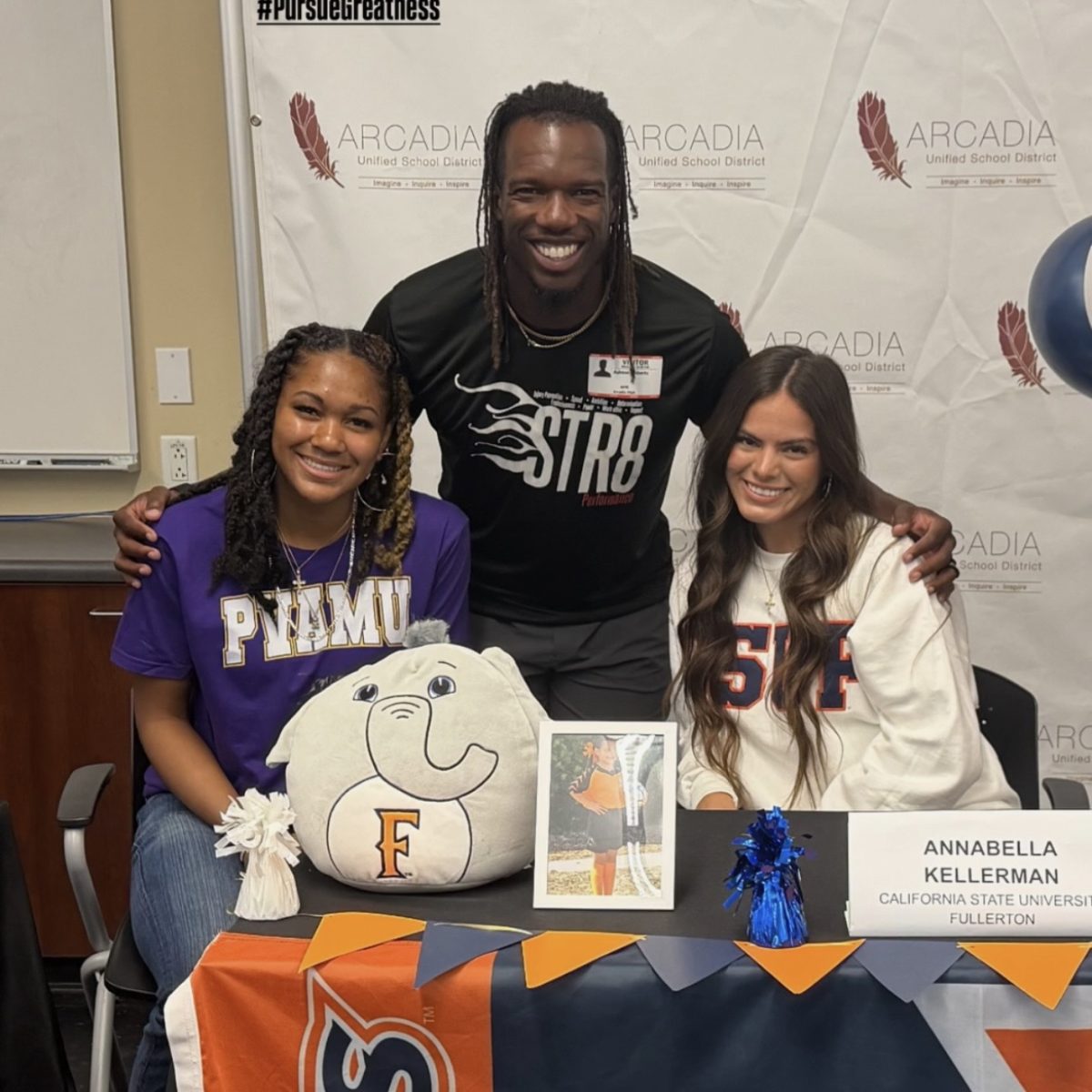 Maya Myles pictured to the left.