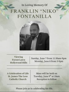 Celebrating the Life of Niko Fontanilla