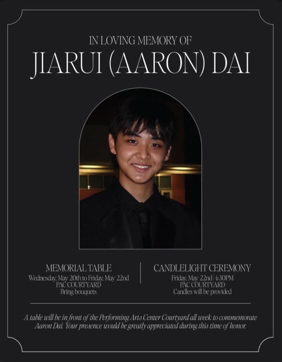 Students Attend Aaron Dai's Vigil